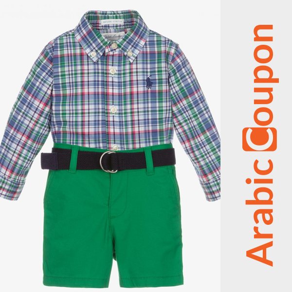 Ralph Lauren baby boy shorts and shirt set - Best Newborn Set from Childrensalon